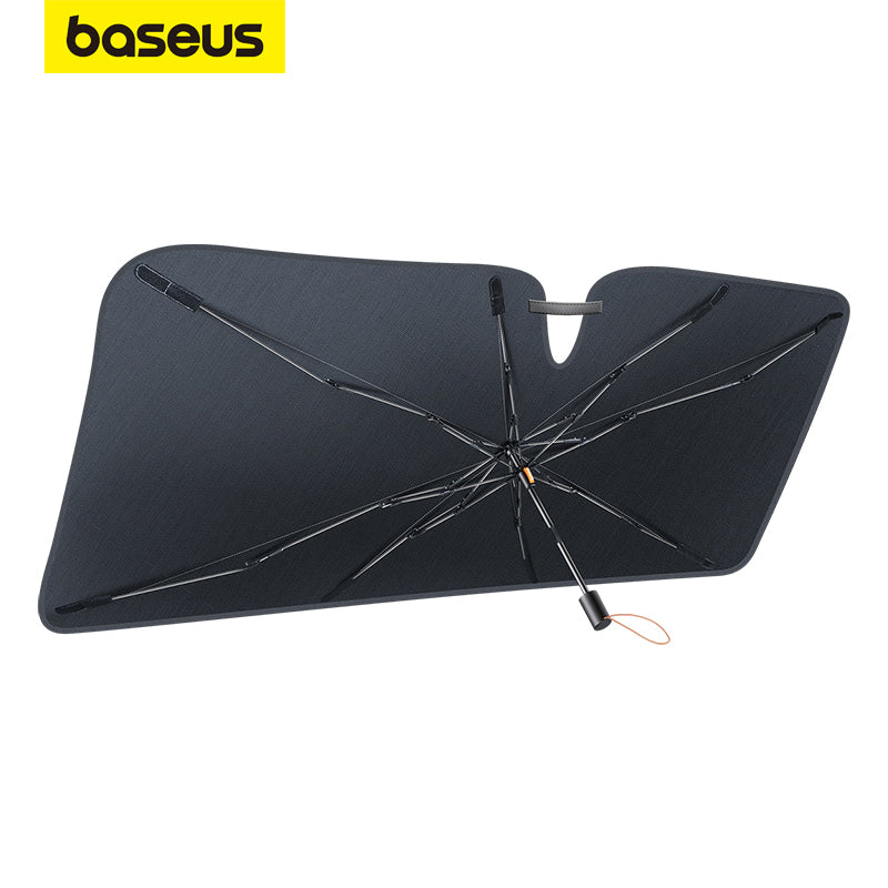 Foldable windshield sunshade for Tesla