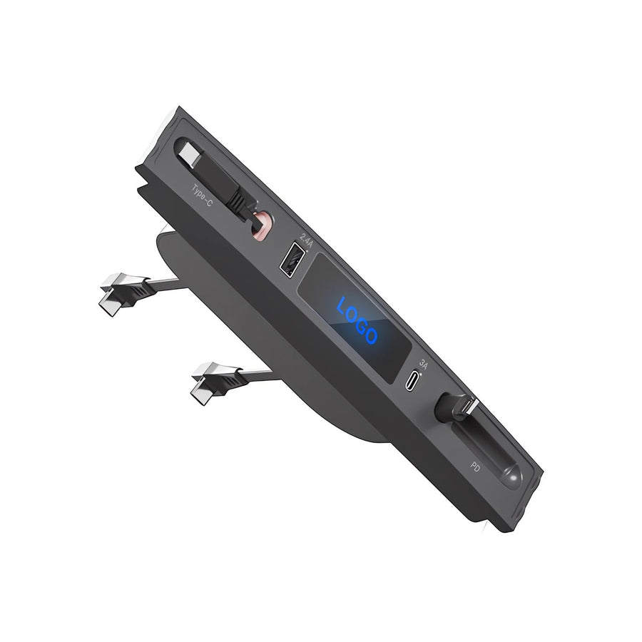 Retractable USB hub with Lightning cables for Tesla Model 3 and Model Y center console