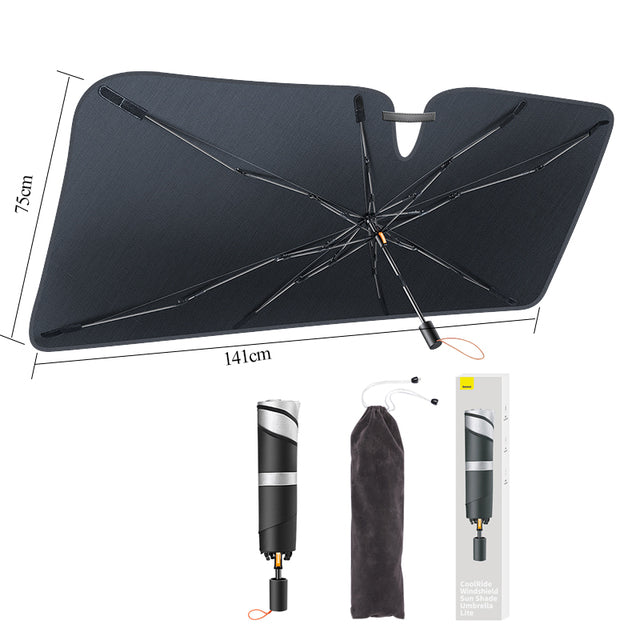 Windshield sunshade in lavender color